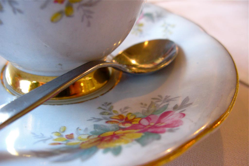 Sip tea out of perfectly patterned china at the White Heather Tea Room. Credit: Michelle Grimord Eggers