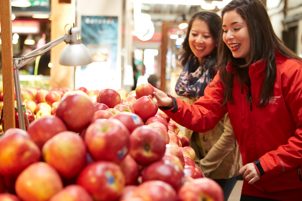 The vibrant stalls of the Granville Public Market are a treat for the senses. Credit: Tourism Vancouver