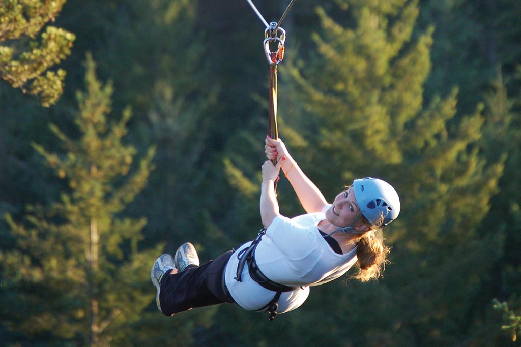 Fly through the treetops of Sooke’s stunning old-growth rainforest. Credit: Adrenaline