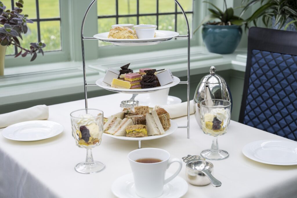 Feast on three-tiers of tasty eats while being surrounded by a variety of gorgeous blooms. Credit: The Butchart Gardens